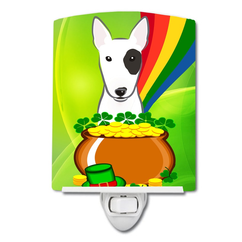 Bull Terrier St. Patrick's Day Ceramic Night Light BB1953CNL