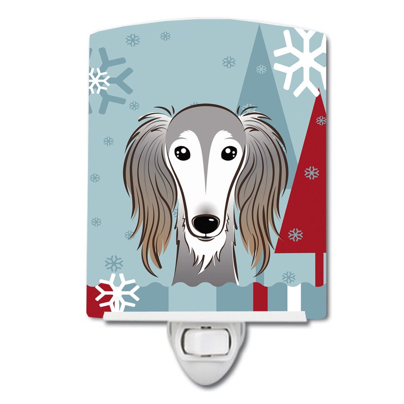 Winter Holiday Saluki Ceramic Night Light BB1725CNL