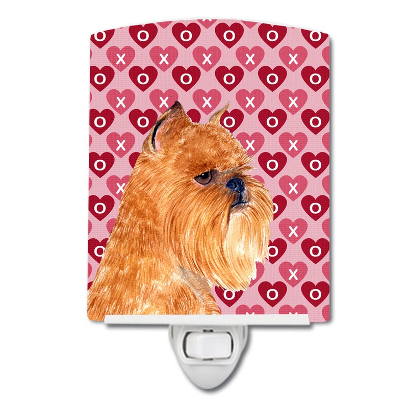 Brussels Griffon Hearts Love and Valentine's Day Portrait Ceramic Night Light SS4494CNL
