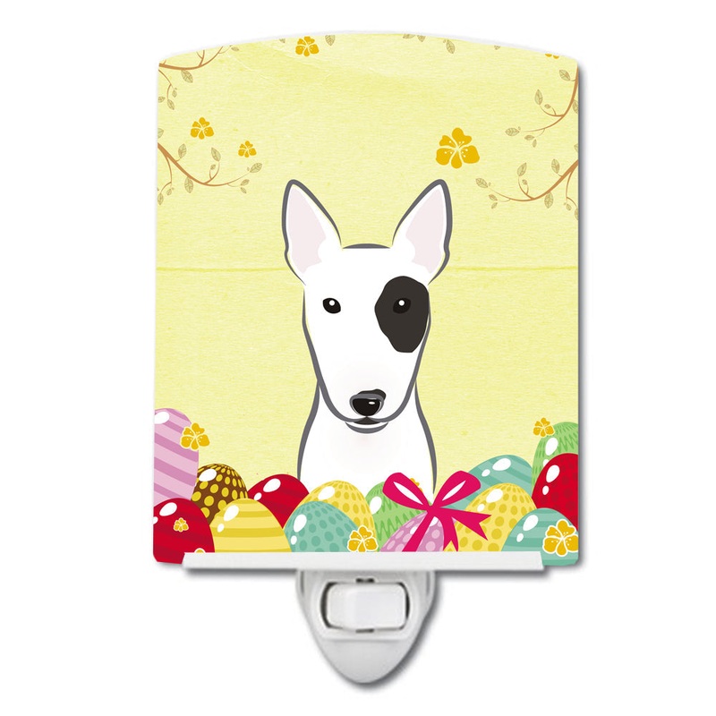 Bull Terrier Easter Egg Hunt Ceramic Night Light BB1891CNL