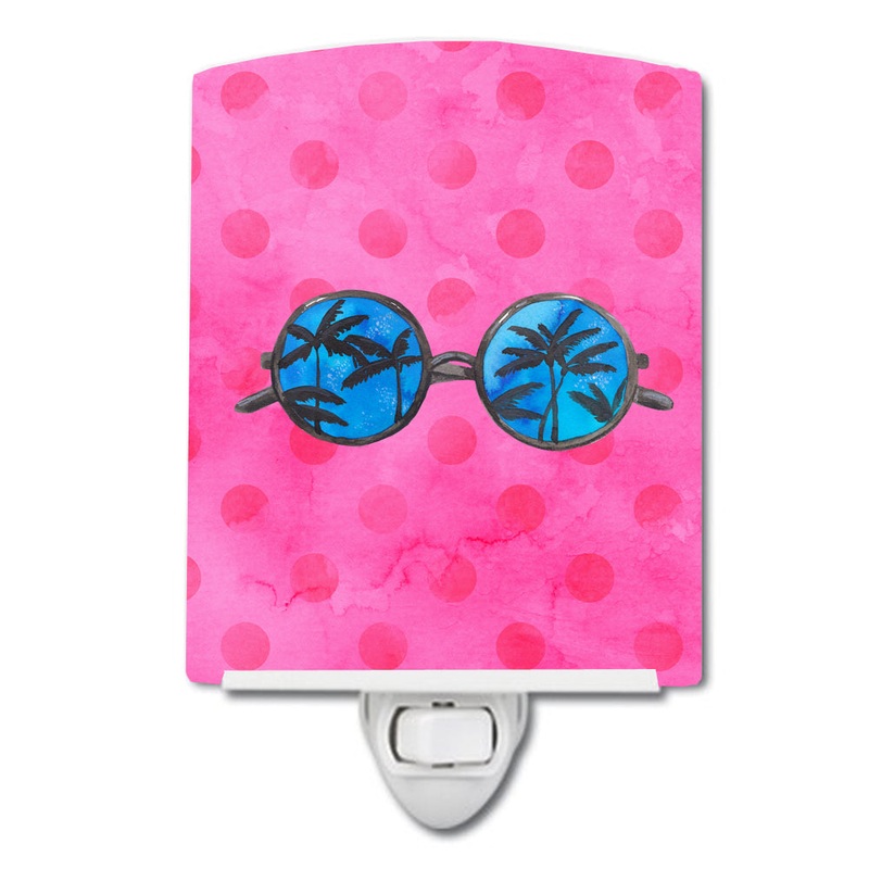 Sunglasses Pink Polkadot Ceramic Night Light BB8179CNL