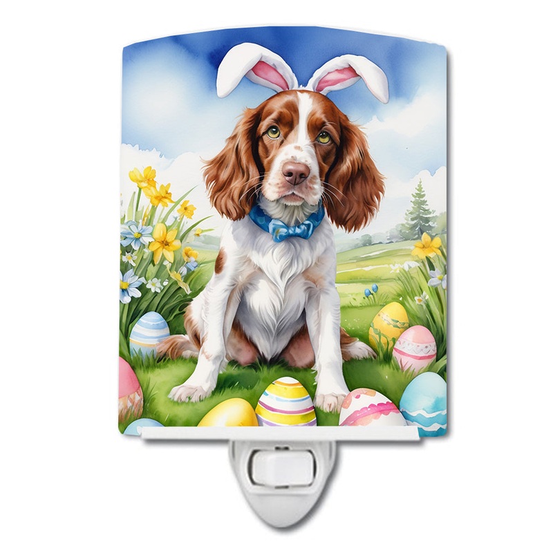 Welsh Springer Spaniel Easter Egg Hunt Ceramic Night Light