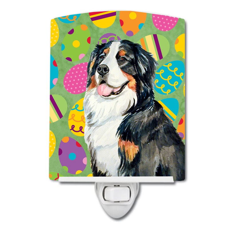 Bernese Mountain Dog Easter Eggtravaganza Ceramic Night Light LH9424CNL