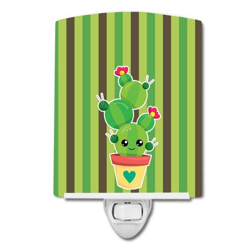 Cactus Stripe Ceramic Night Light BB6847CNL