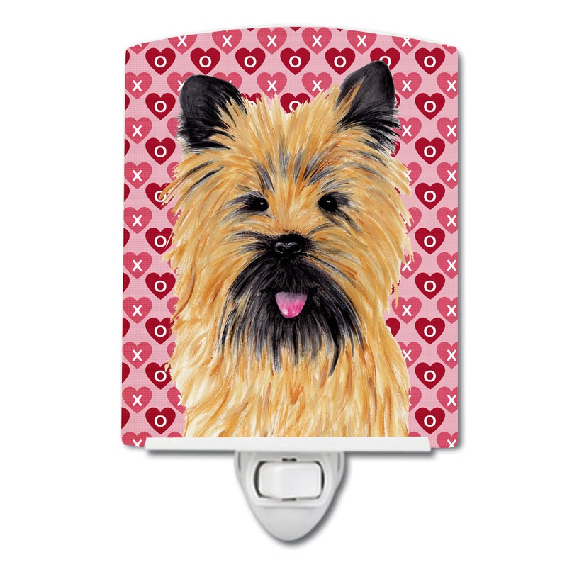 Cairn Terrier Hearts Love and Valentine's Day Portrait Ceramic Night Light SC9264CNL