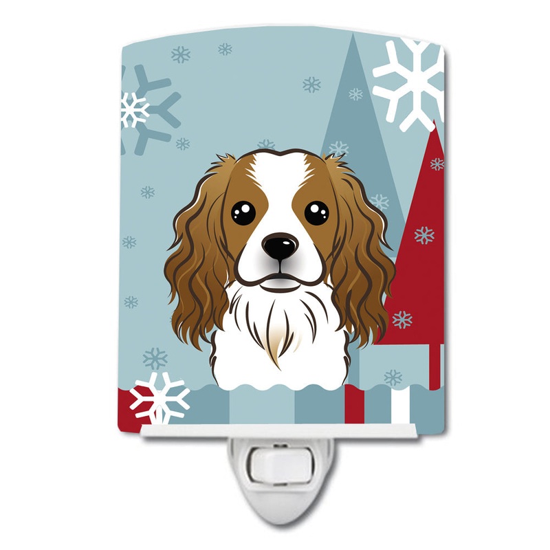 Winter Holiday Cavalier Spaniel Ceramic Night Light BB1720CNL