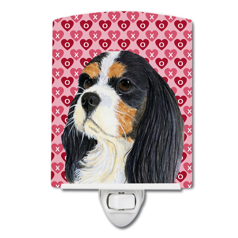 Cavalier Spaniel Hearts Love and Valentine's Day Portrait Ceramic Night Light LH9144CNL