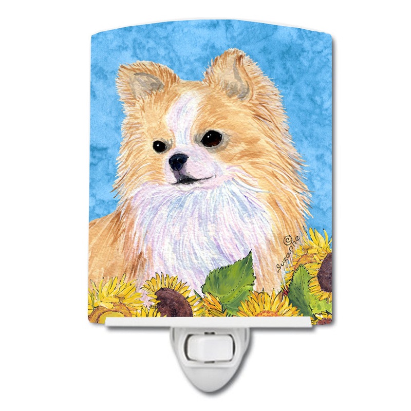 Chihuahua in Summer Flowers Ceramic Night Light SS4242CNL
