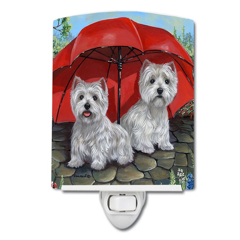 Westie April Showers Ceramic Night Light PPP3198CNL