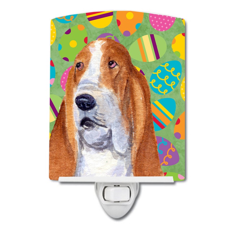 Basset Hound Easter Eggtravaganza Ceramic Night Light SS4873CNL