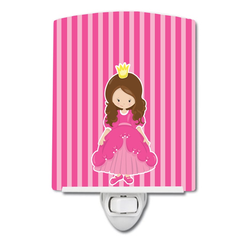 Brunette Girl Princess Grace Ceramic Night Light BB8752CNL