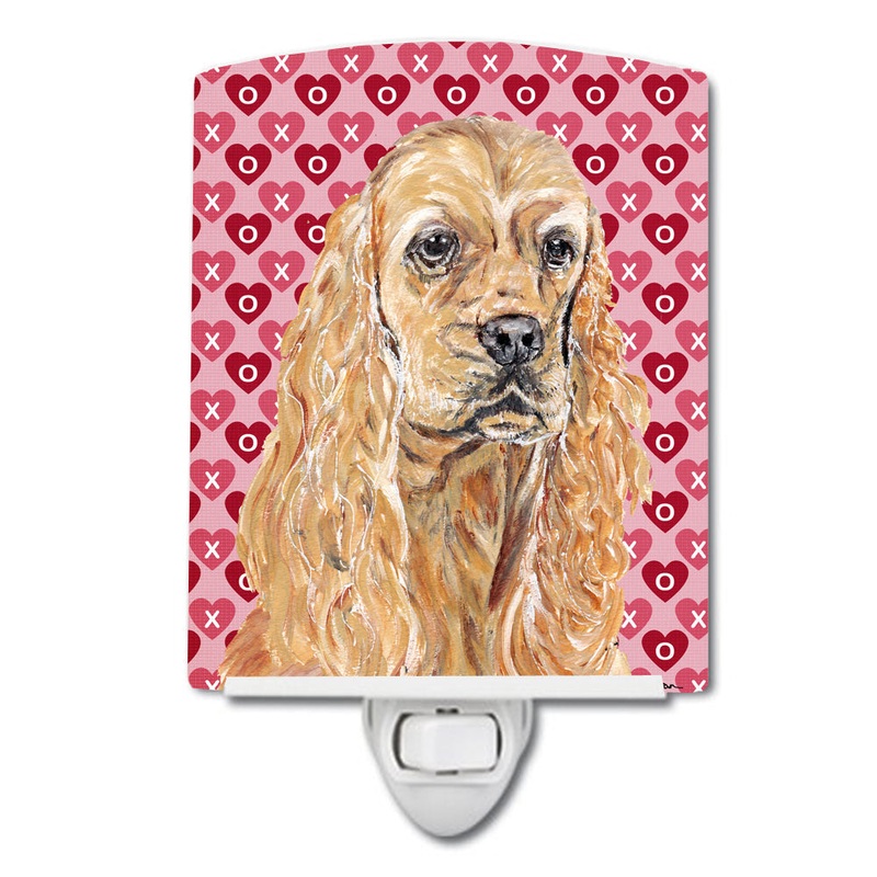Buff Cocker Spaniel Hearts and Love Ceramic Night Light SC9556CNL