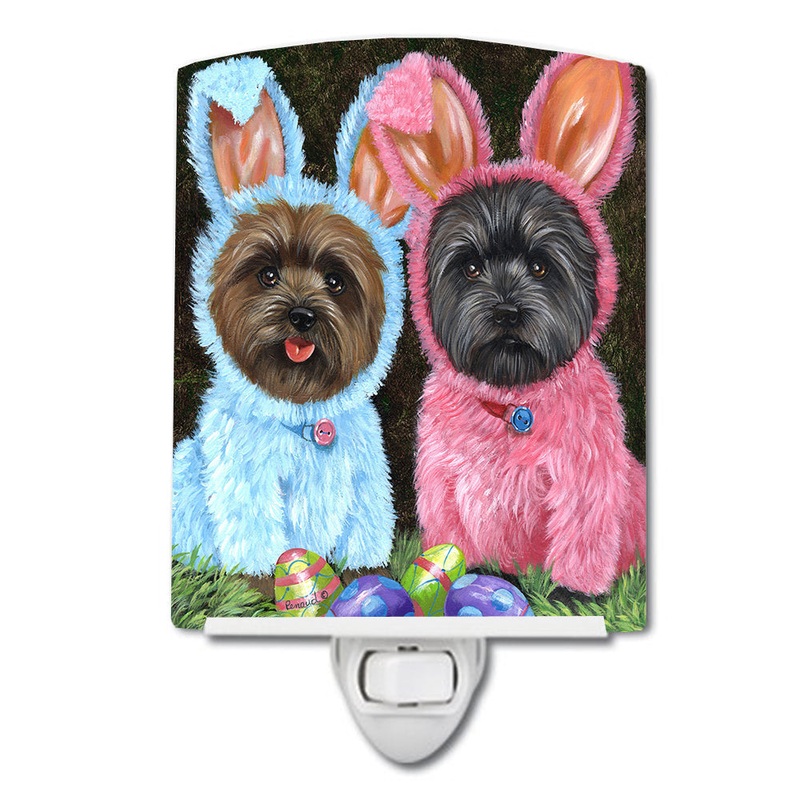 Cairn Terrier Easter Bunnies Ceramic Night Light PPP3046CNL