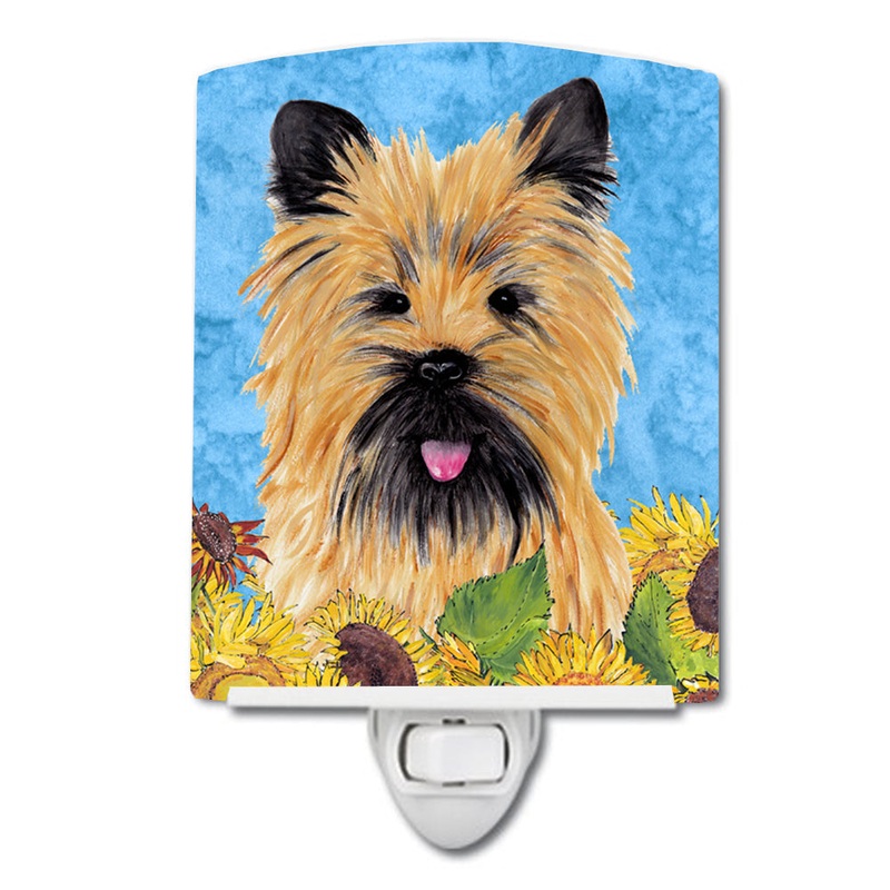 Cairn Terrier in Summer Flowers Ceramic Night Light SC9057CNL