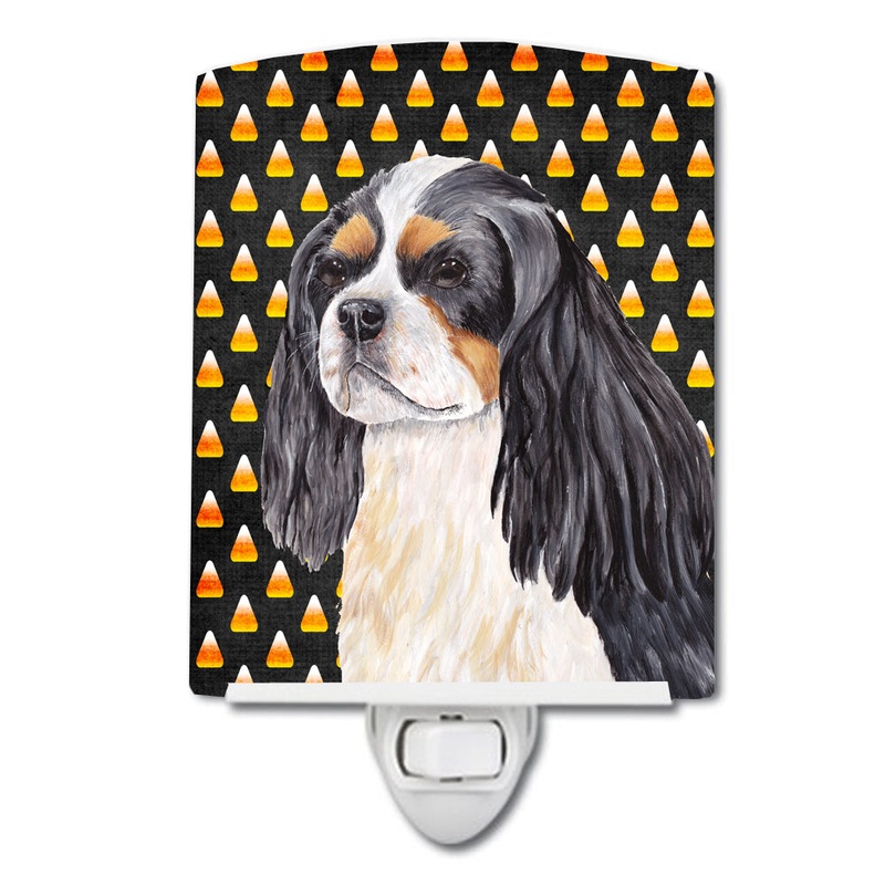 Cavalier Spaniel Tricolor Candy Corn Halloween Portrait Ceramic Night Light SC9192CNL