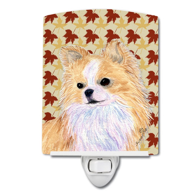 Chihuahua Fall Leaves Portrait Ceramic Night Light SS4383CNL