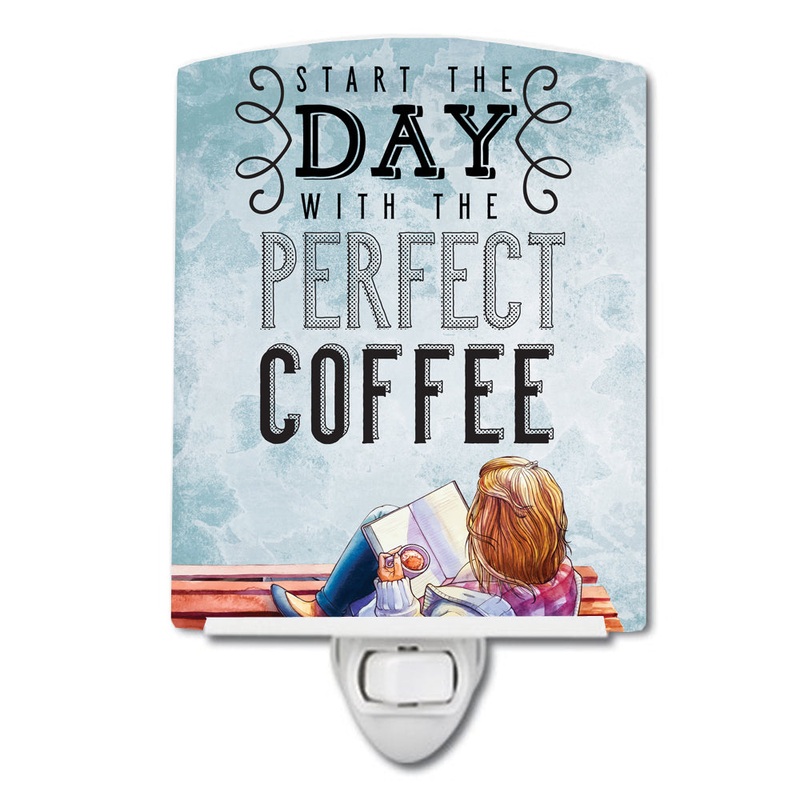 Start the Day Coffee Sign Ceramic Night Light BB5404CNL
