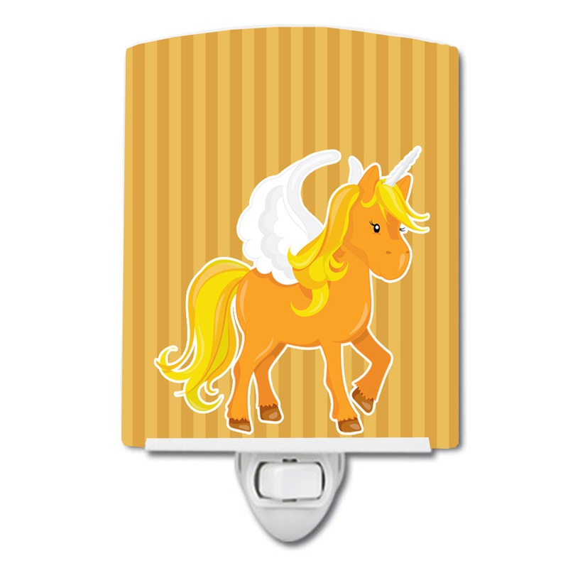 Unicorn Orange Stripes Ceramic Night Light BB9092CNL