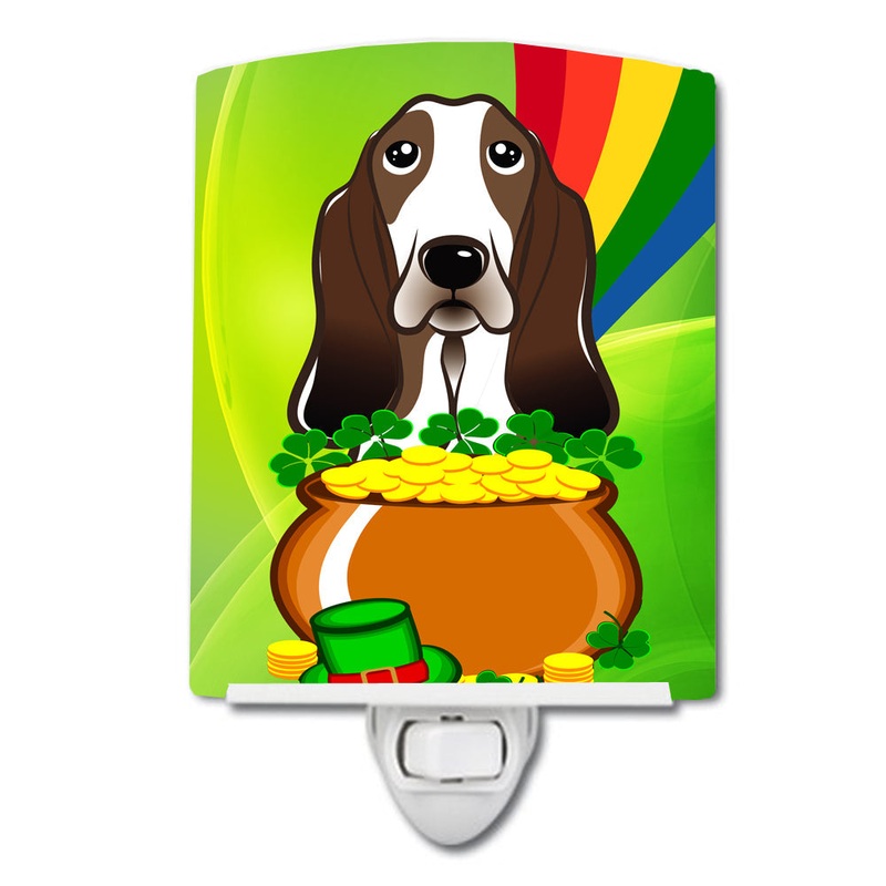 Basset Hound St. Patrick's Day Ceramic Night Light BB1987CNL