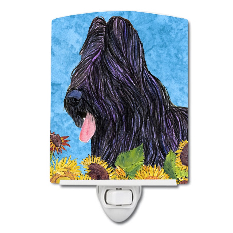 Briard in Summer Flowers Ceramic Night Light SS4123CNL