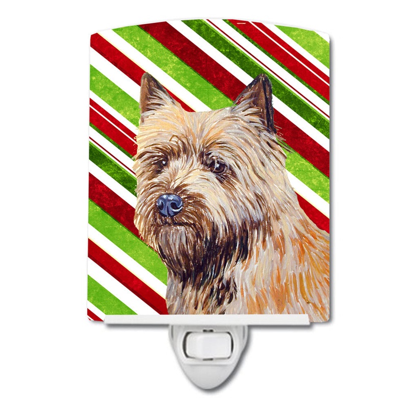 Cairn Terrier Candy Cane Holiday Christmas Ceramic Night Light LH9230CNL