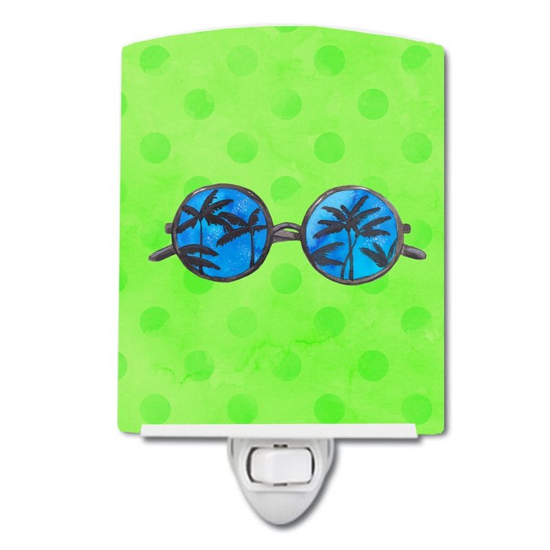 Sunglasses Green Polkadot Ceramic Night Light BB8175CNL