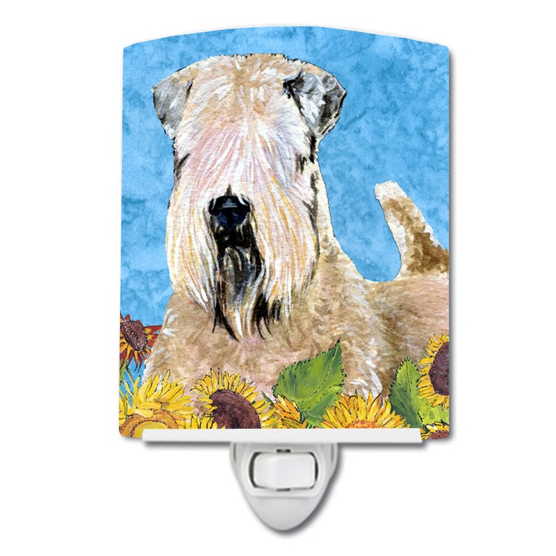 Wheaten Terrier Soft Coated in Summer Flowers Ceramic Night Light SS4121CNL