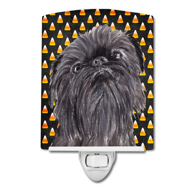Brussels Griffon  Candy Corn Halloween Ceramic Night Light SC9531CNL