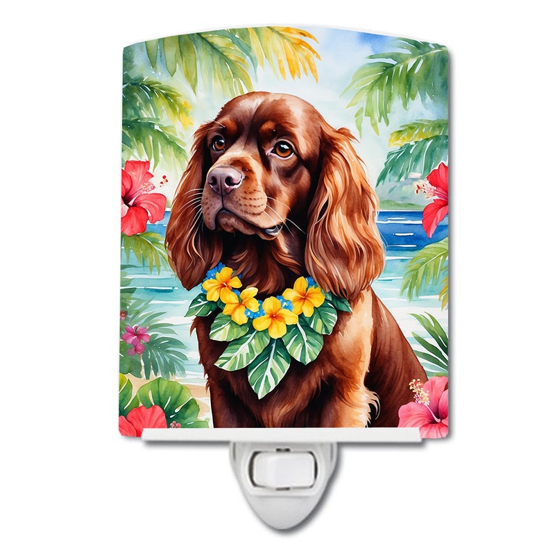 Sussex Spaniel Luau Ceramic Night Light