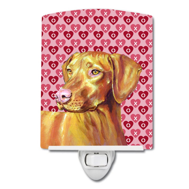 Vizsla Hearts Love and Valentine's Day Portrait Ceramic Night Light LH9145CNL