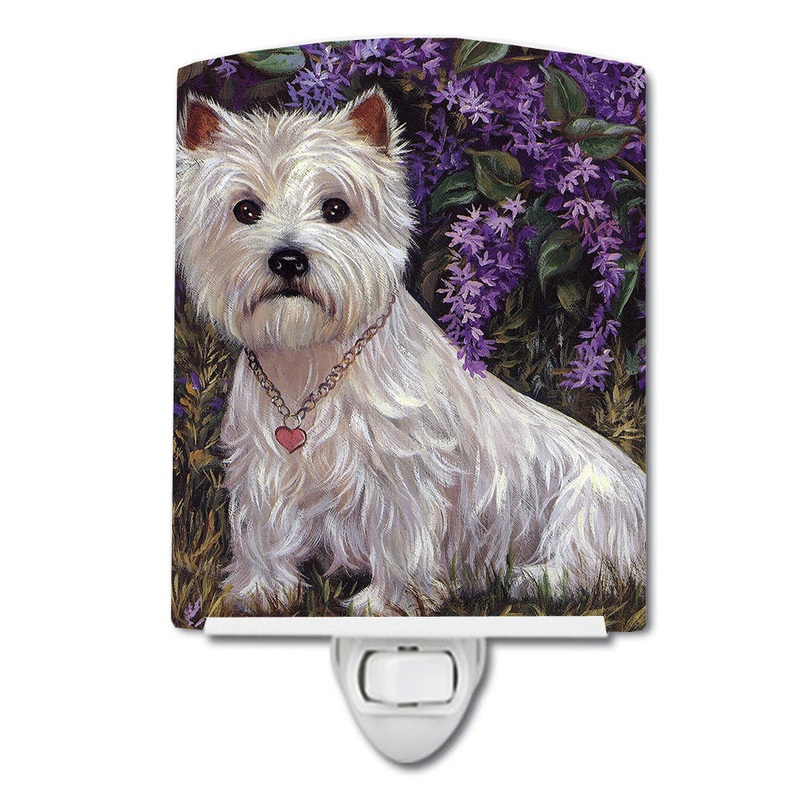 Westie Lily & Lilacs Ceramic Night Light PPP3216CNL
