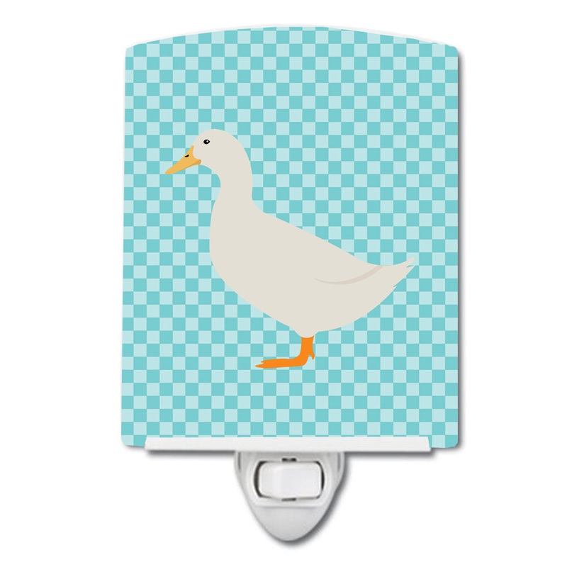 American Pekin Duck Blue Check Ceramic Night Light BB8034CNL