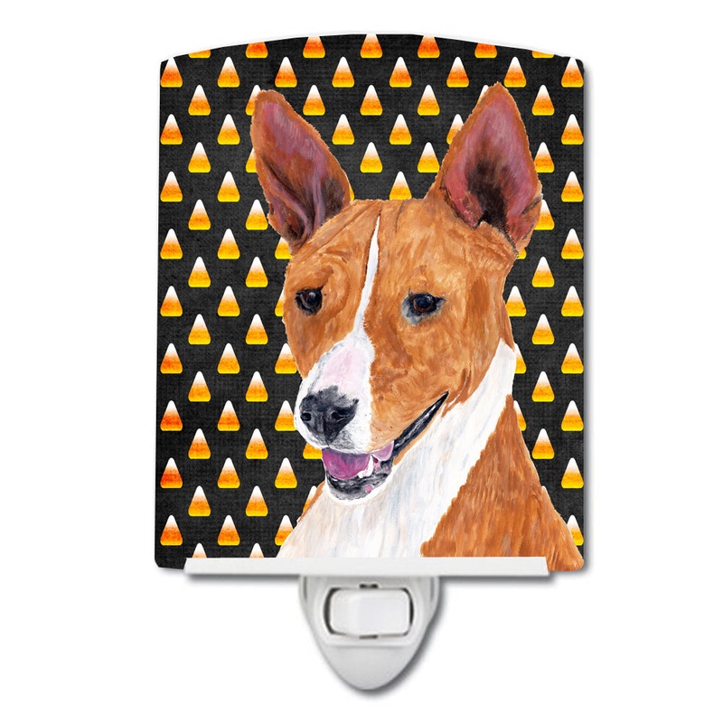 Basenji Candy Corn Halloween Portrait Ceramic Night Light SC9185CNL