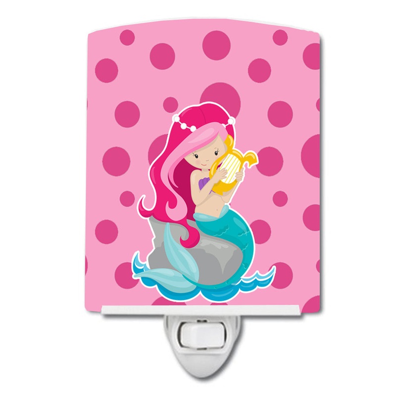 Beach Mermaid Pink Hair Pamela Ceramic Night Light BB8828CNL