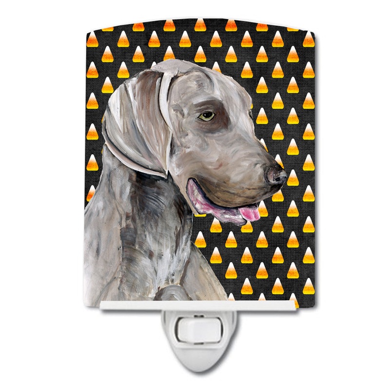 Weimaraner Candy Corn Halloween Portrait Ceramic Night Light SC9170CNL