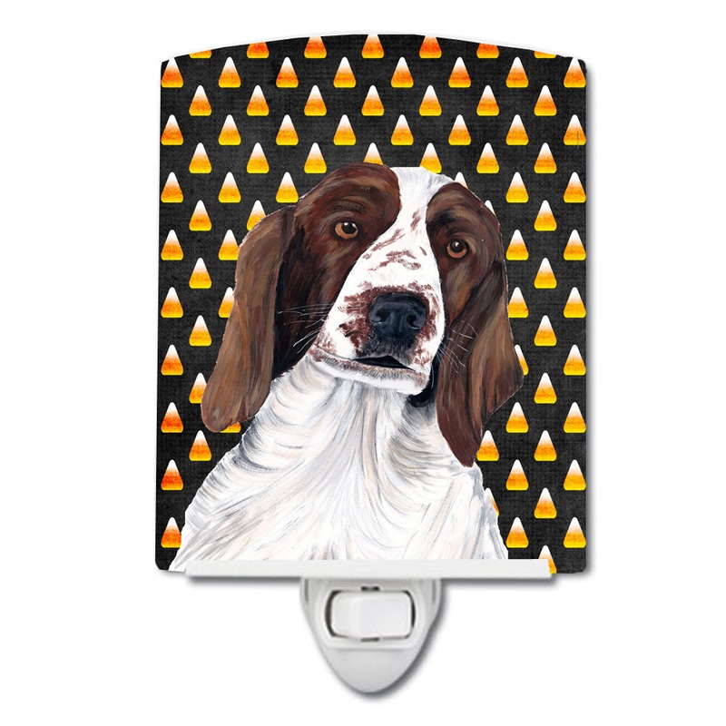 Welsh Springer Spaniel Candy Corn Halloween Portrait Ceramic Night Light SC9167CNL