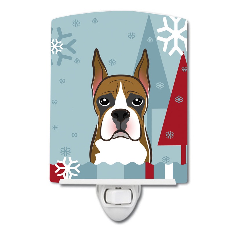 Winter Holiday Boxer Ceramic Night Light BB1719CNL