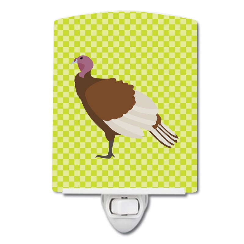 Bourbon Red Turkey Hen Green Ceramic Night Light BB7808CNL