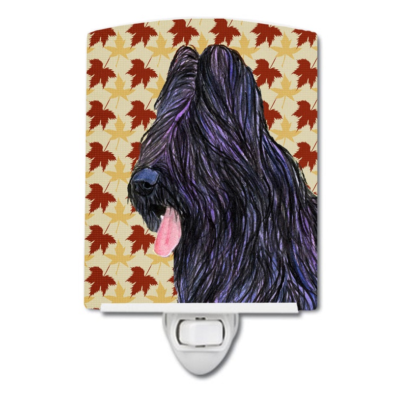 Briard Fall Leaves Portrait Ceramic Night Light SS4367CNL