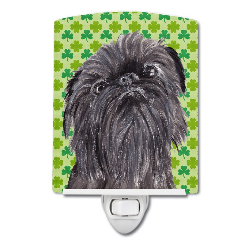Brussels Griffon Lucky Shamrock St. Patrick's Day Ceramic Night Light SC9573CNL