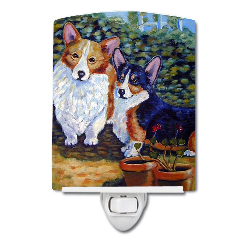 Cardigan and Pembroke Corgi Ceramic Night Light 7094CNL