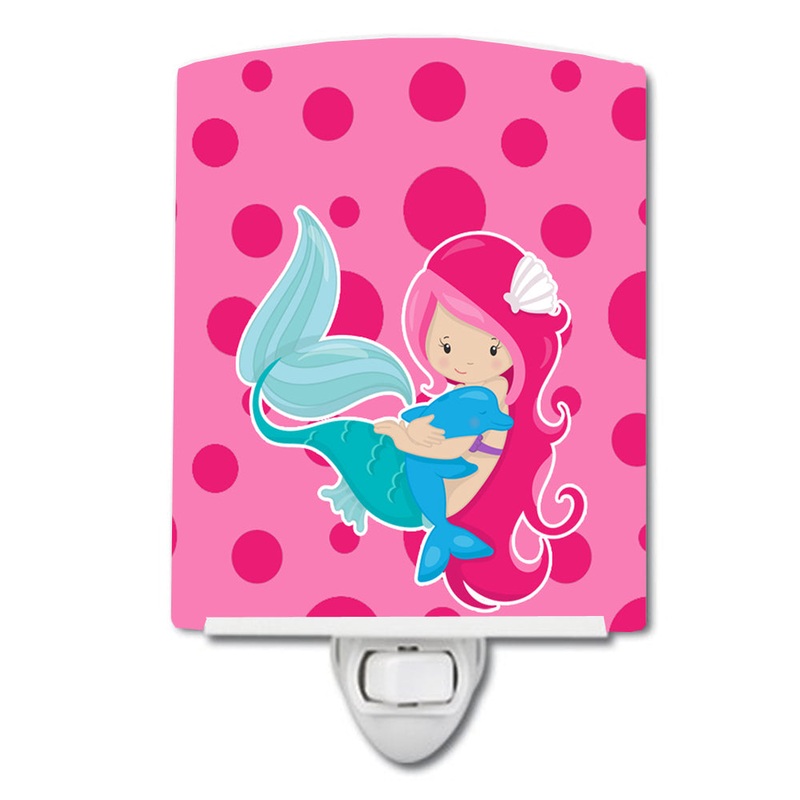 Beach Mermaid Pink Ceramic Night Light BB8819CNL