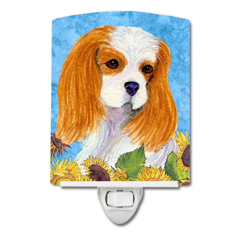 Cavalier Spaniel in Summer Flowers Ceramic Night Light SS4161CNL