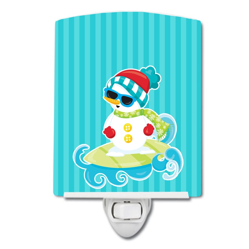 Beach Snowman Surfer #2 Ceramic Night Light BB9077CNL