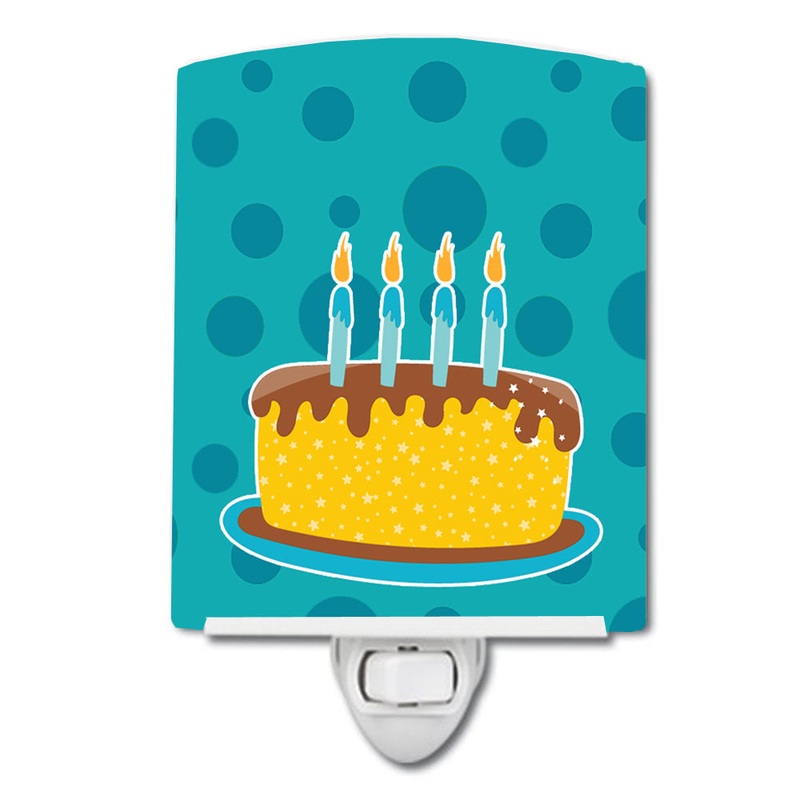 Birthday Cake Ceramic Night Light BB9094CNL