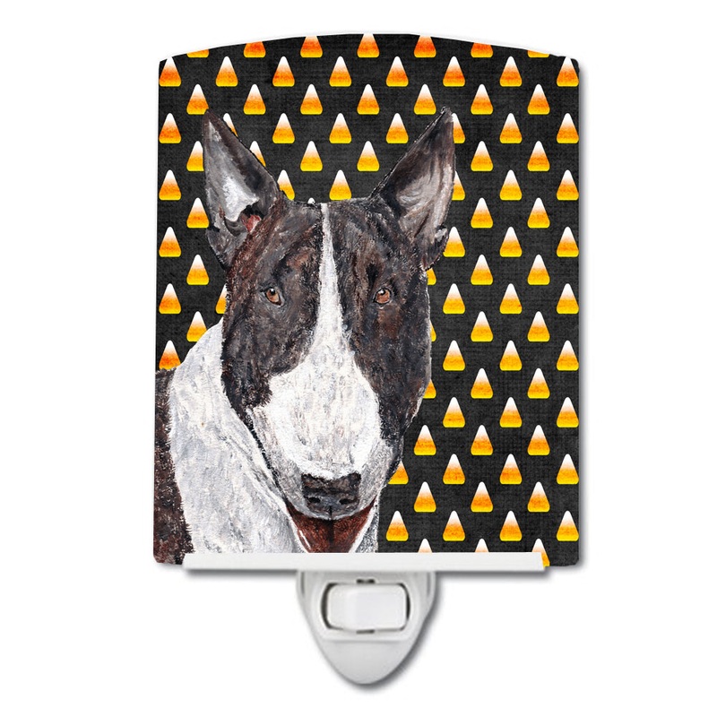 Bull Terrier Candy Corn Halloween Ceramic Night Light SC9533CNL