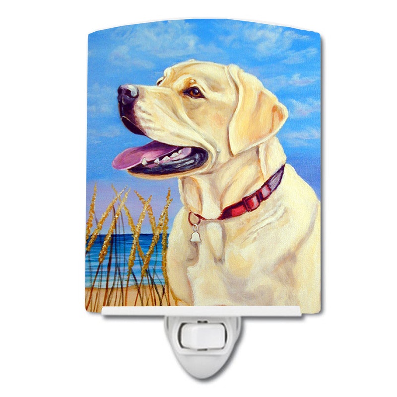 Yellow Labrador at the Beach Ceramic Night Light 7158CNL