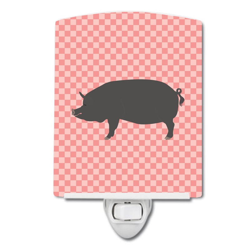 Berkshire Pig Pink Check Ceramic Night Light BB7933CNL