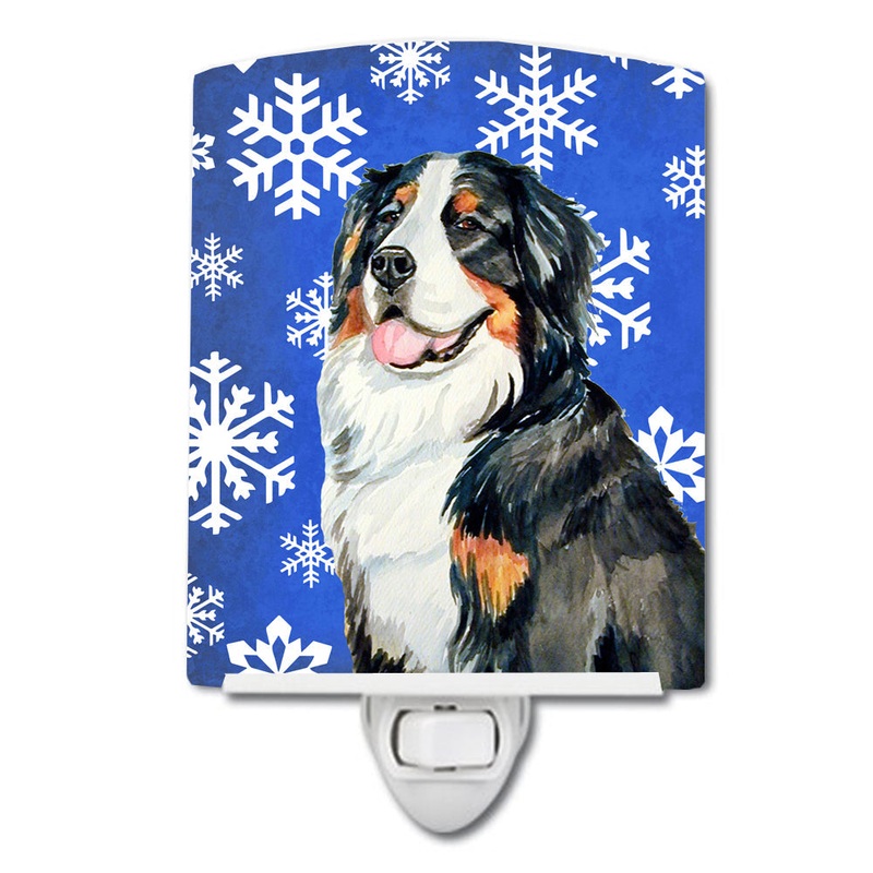 Bernese Mountain Dog Winter Snowflakes Holiday Ceramic Night Light LH9289CNL