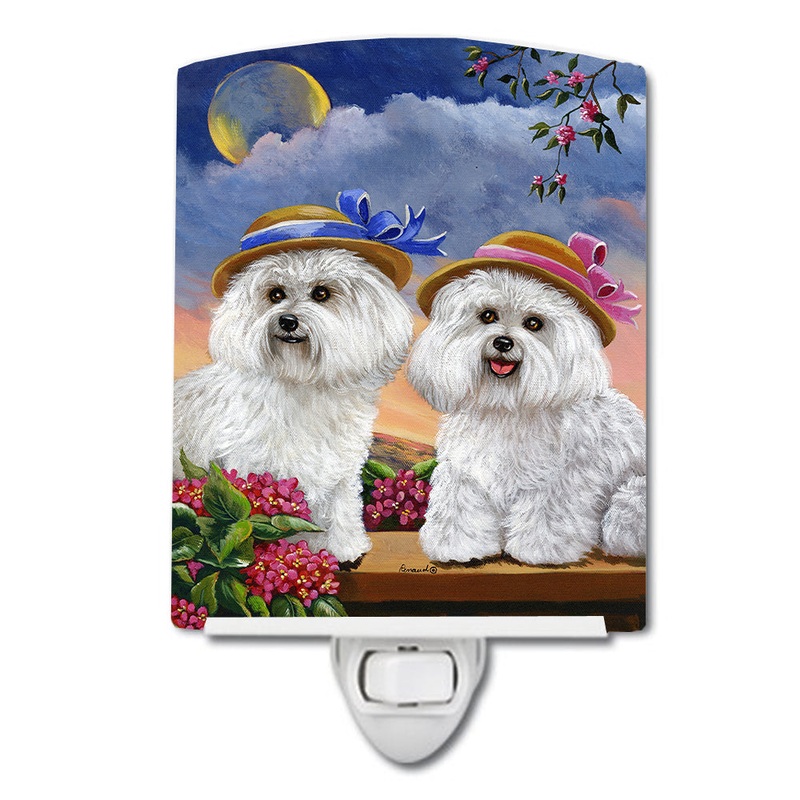 Bichon Frise Soulmates Ceramic Night Light PPP3026CNL